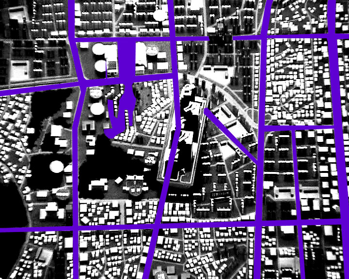lines derived from ste's context in city grid 